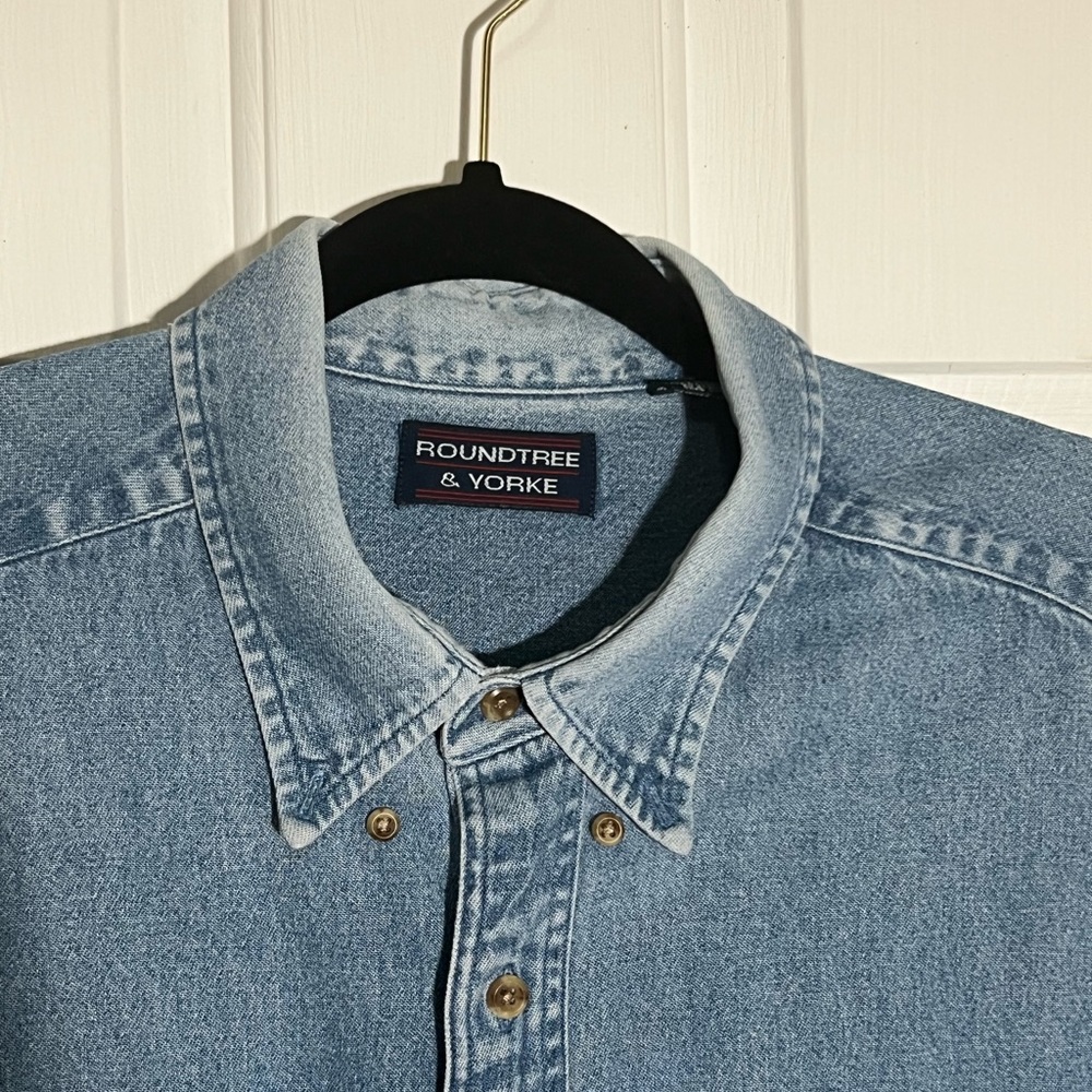 Denim Collared Button Up Shirt - Picture 3 of 4